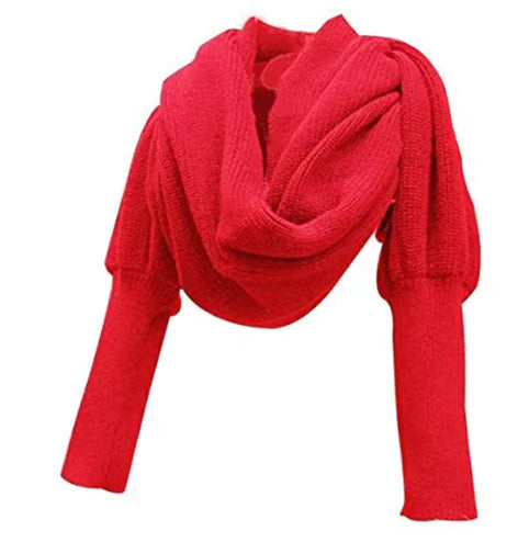 Women's Shawl Scarf with Sleeves