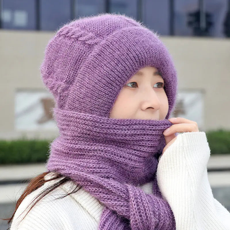 Thickened Fleece-Lined Women's Winter Hat
