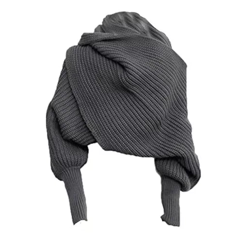 Women's Shawl Scarf with Sleeves