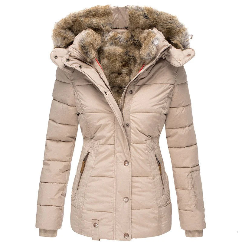 Winter Puffer Jacket with Soft Fur