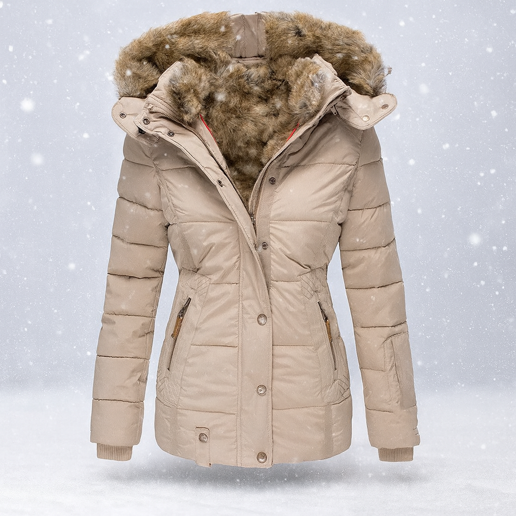 Winter Puffer Jacket with Soft Fur