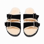 Warm Fuzzy Slippers – Soft Indoor Slip-On Sandals for Women