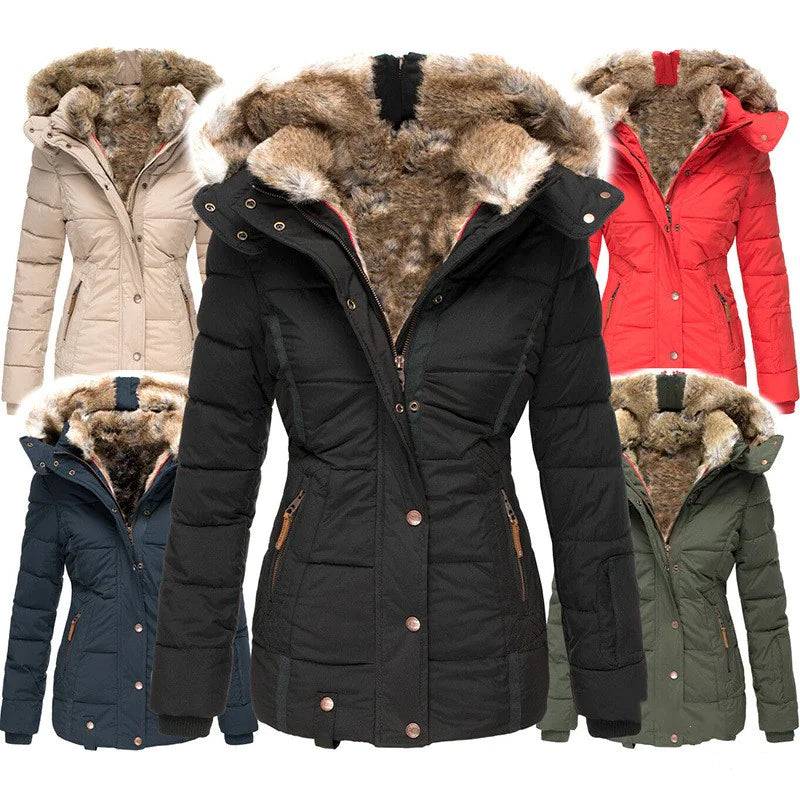 Winter Puffer Jacket with Soft Fur