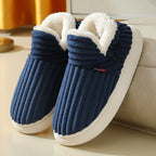 Warm Soft Cotton House Slippers – Plush Fleece Indoor Comfort