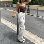 Women’s Baggy Cargo Jeans– Straight Leg Multi-Pocket Denim for Women