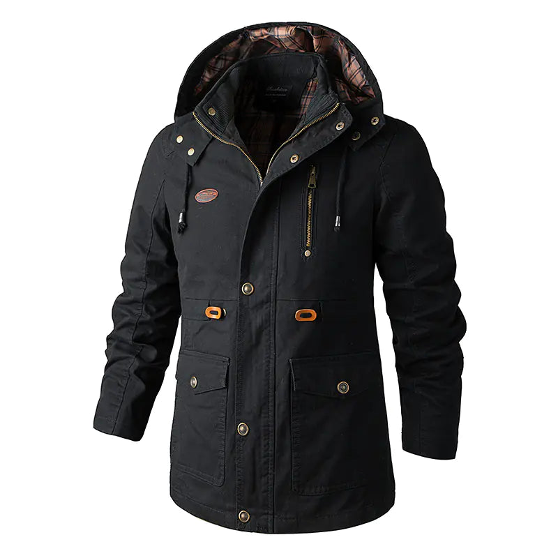 Warm Hooded Windbreaker Jacket for Men