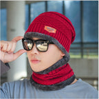 2-in-1 Winter Thermal Hat & Neck Warmer – Fleece-Lined Outdoor Windproof Set