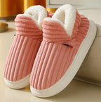 Warm Soft Cotton House Slippers – Plush Fleece Indoor Comfort