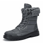 Men’s Cold-Weather Waterproof Snow Boots – Warm Fur & Durable Outdoor Grip