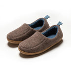 Men's Warm Plush Non-Slip Wooden Floor Indoor Soft Slippers