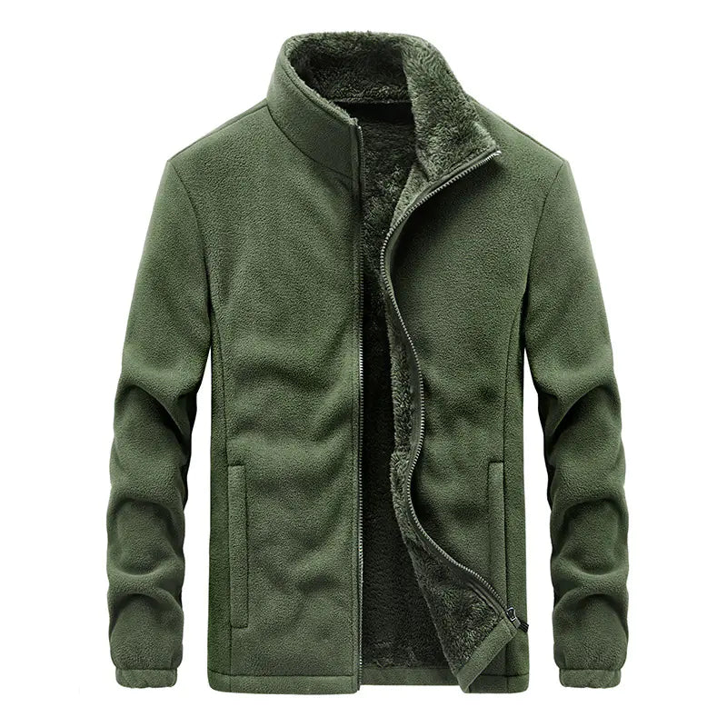Men’s Warm Fleece Jacket – Thick Polar Zip-Up Sweatshirt Coat