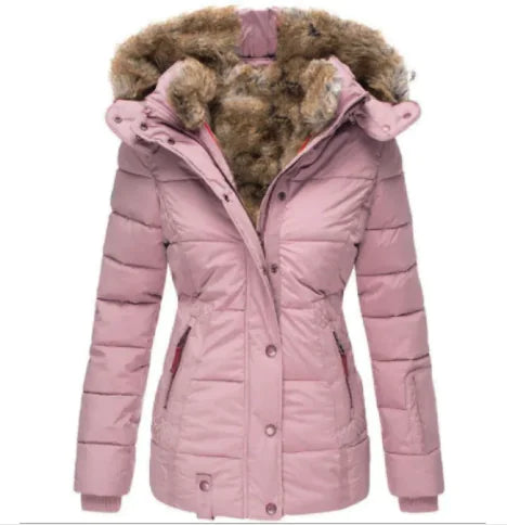Winter Puffer Jacket with Soft Fur