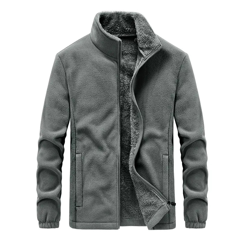 Men’s Warm Fleece Jacket – Thick Polar Zip-Up Sweatshirt Coat