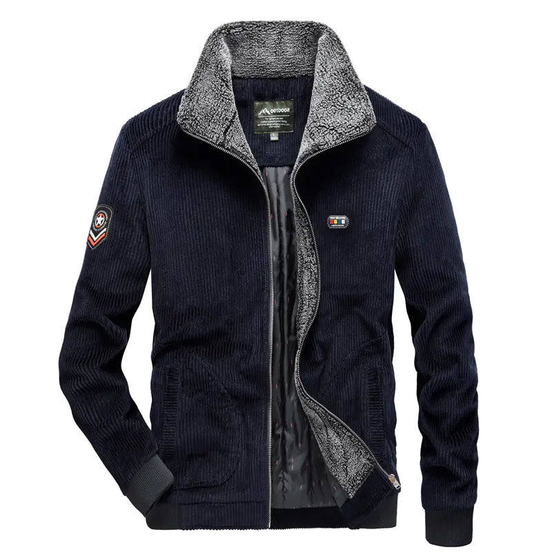 Men's Cotton Corduroy Jacket - Thick and Warm Winter Coat