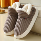 Warm Soft Cotton House Slippers – Plush Fleece Indoor Comfort